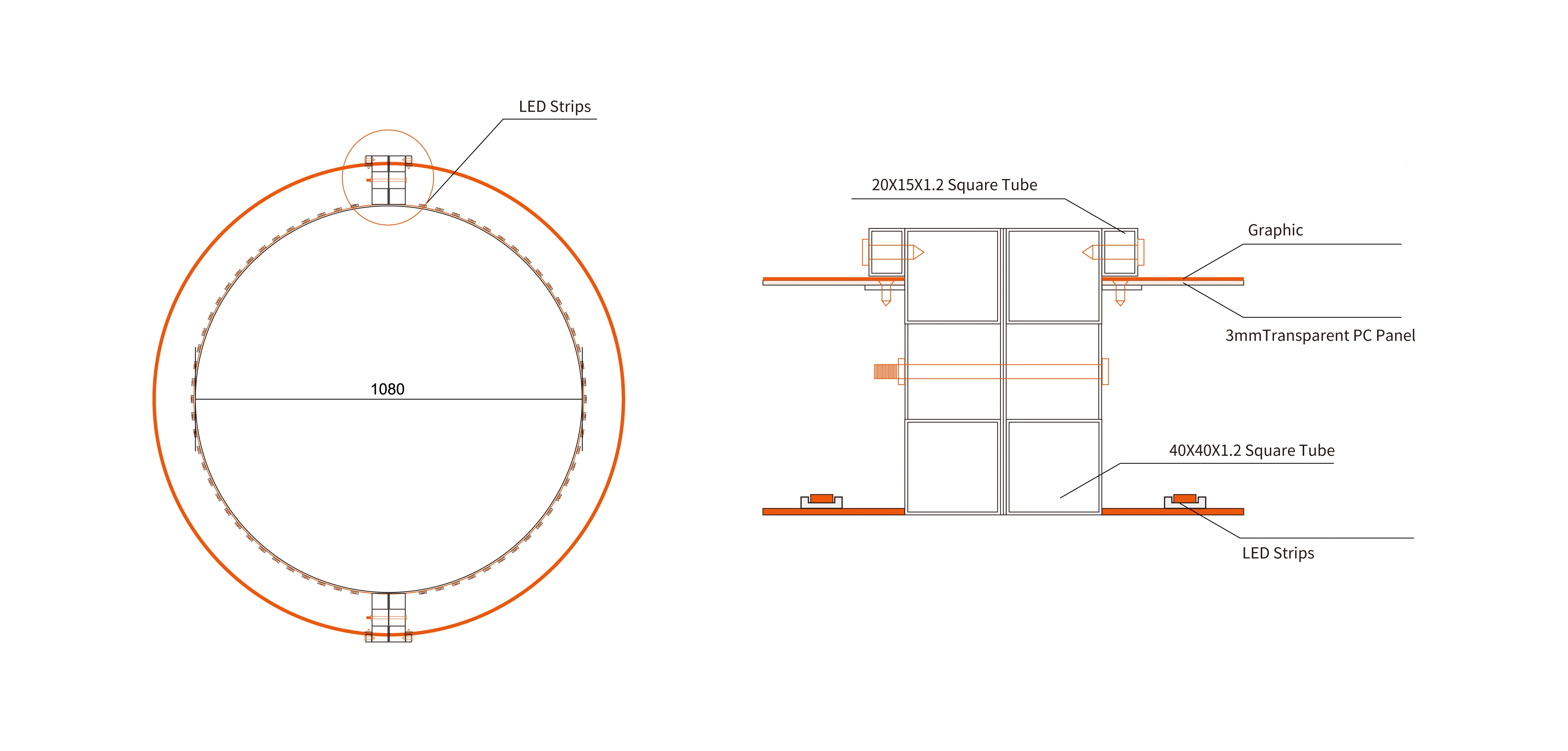 Structure-LED Column Light Box
